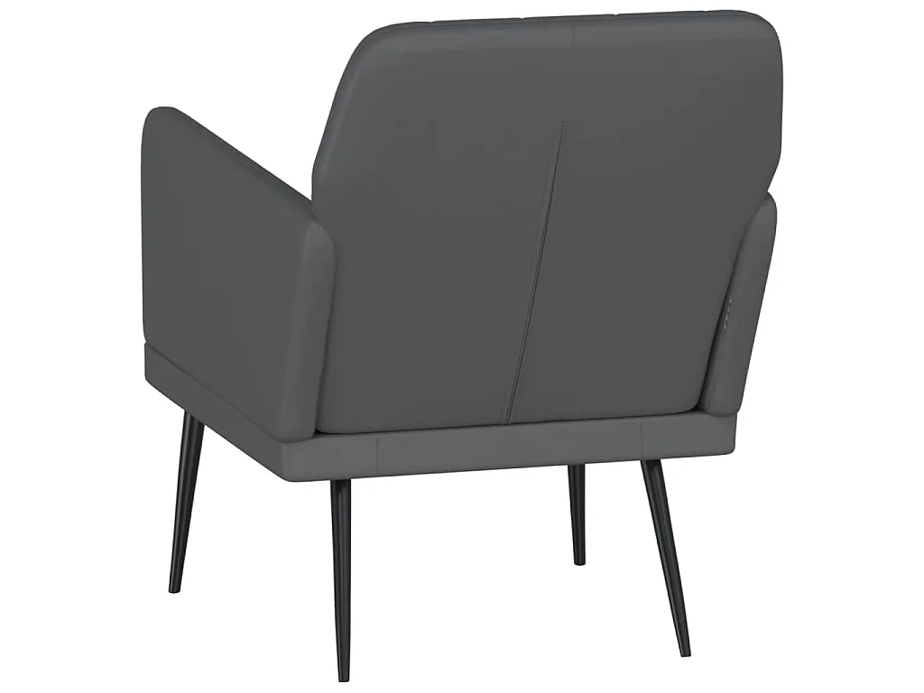 Fauteuil Gris 61x78x80 cm Similicuir