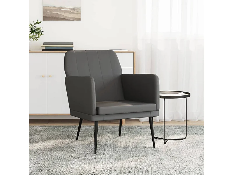 Fauteuil Gris 61x78x80 cm Similicuir