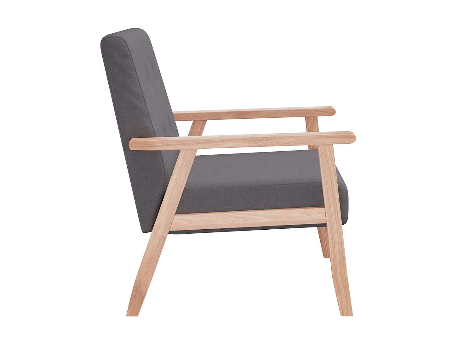 Fauteuil stof donkergrijs