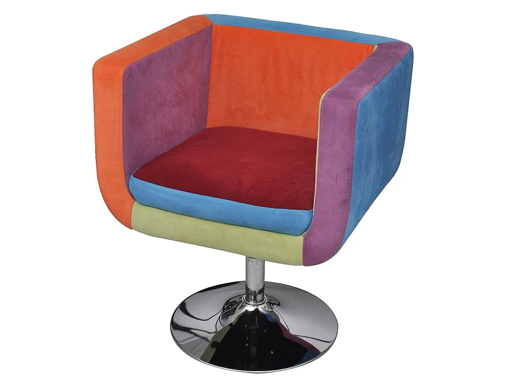 Fauteuil avec design de patchwork Cube Tissu