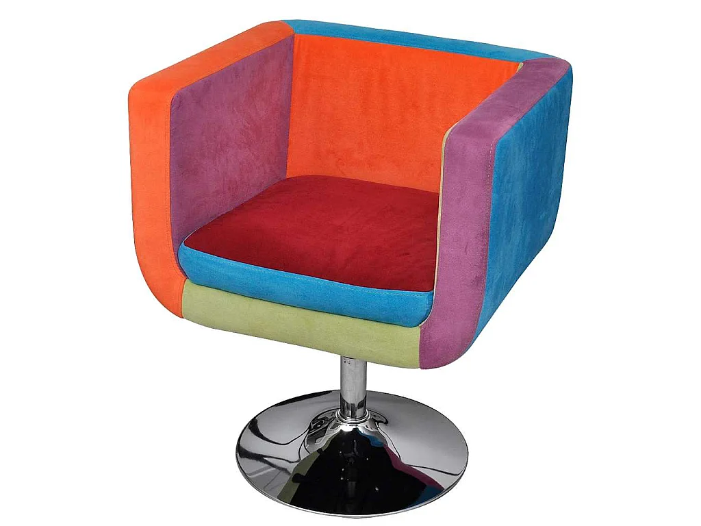 Fauteuil avec design de patchwork Cube Tissu