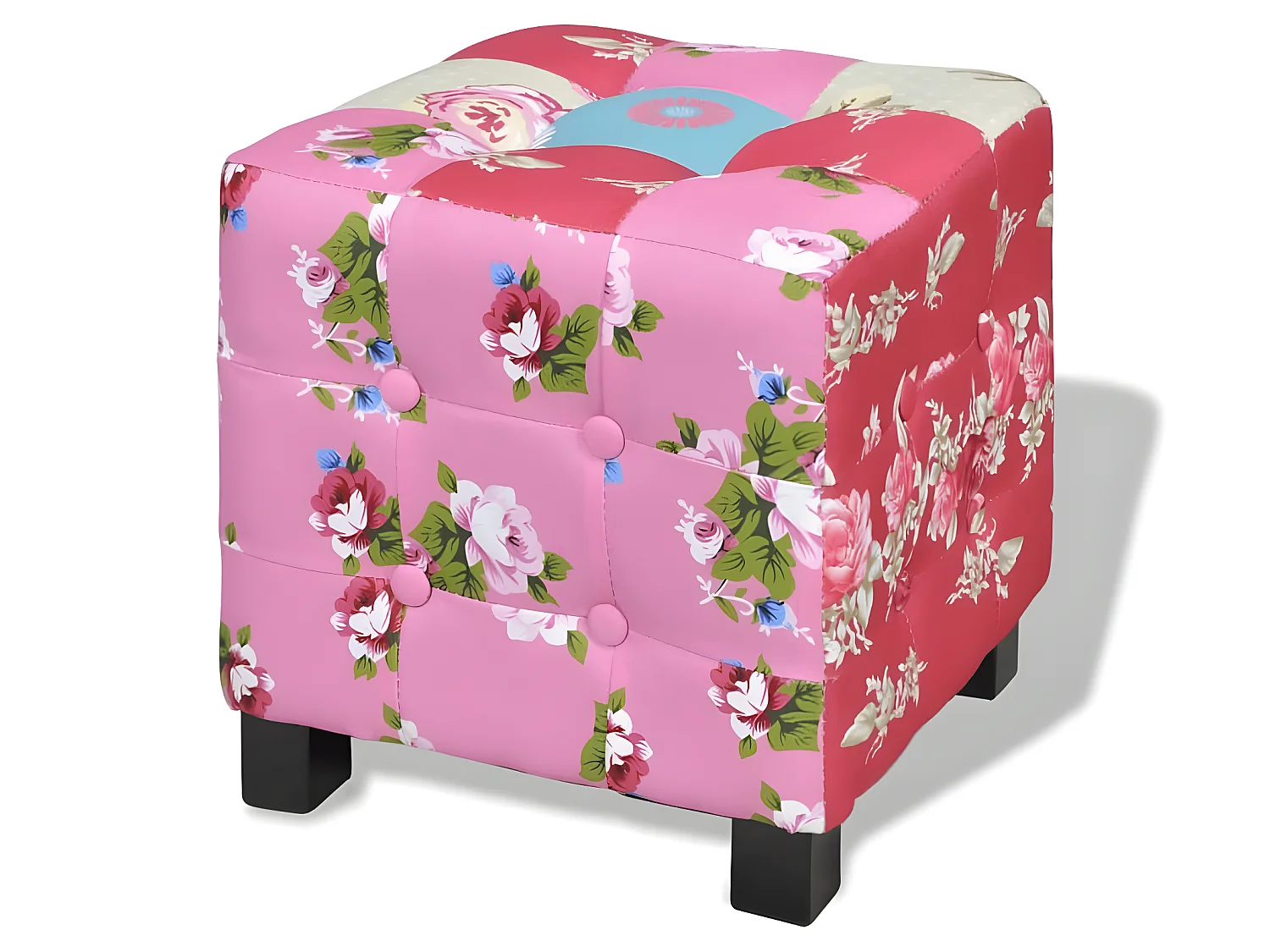 Fauteuil avec repose-pied Design avec patchwork