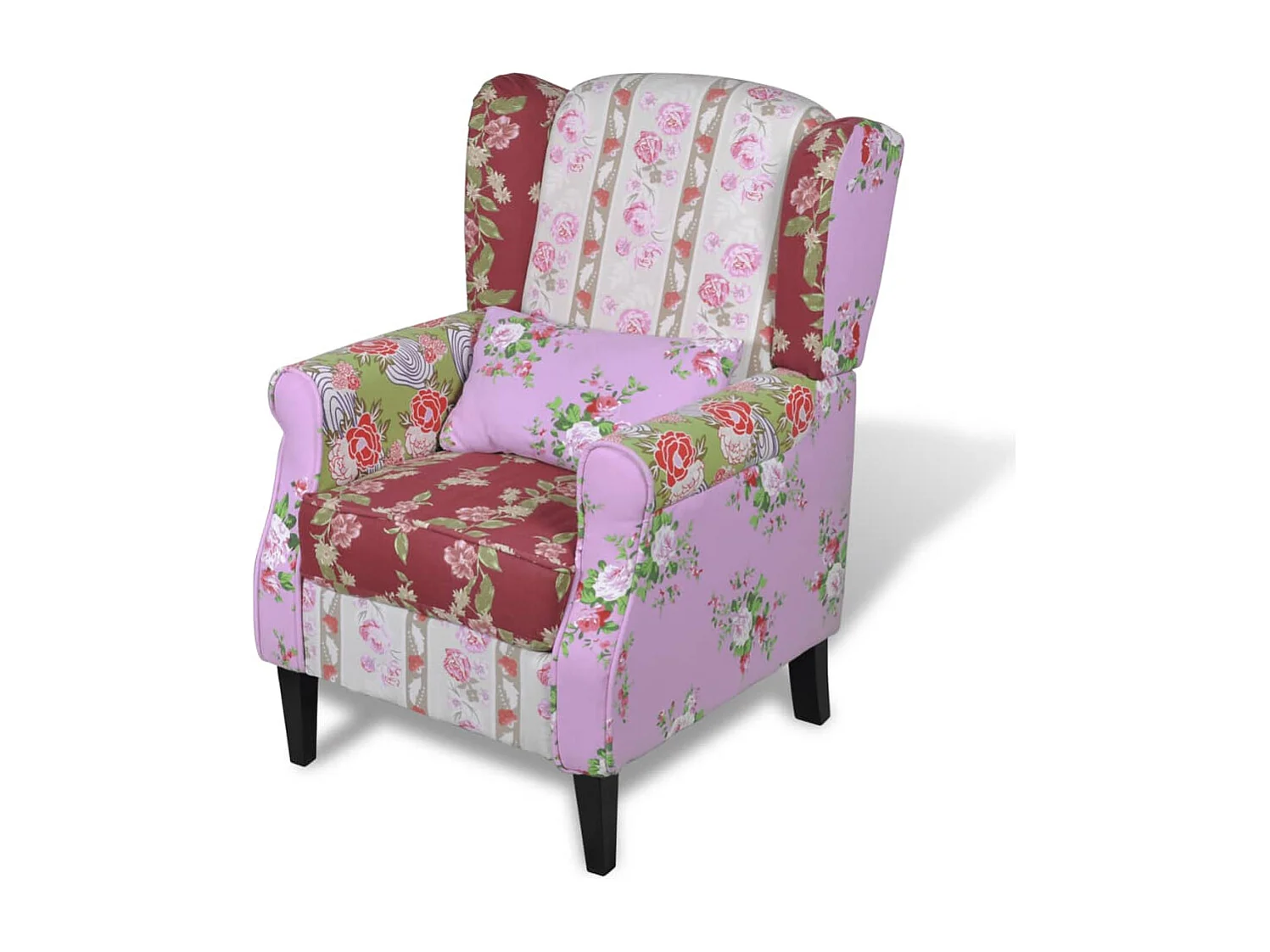 Fauteuil avec design de patchwork Tissu