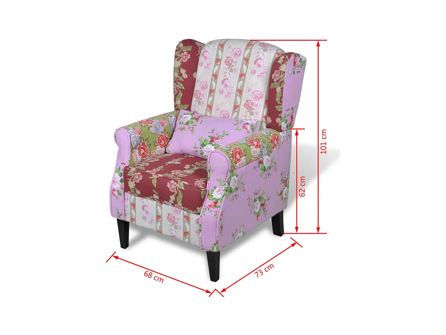 Sessel mit Patchwork-Design Stoff