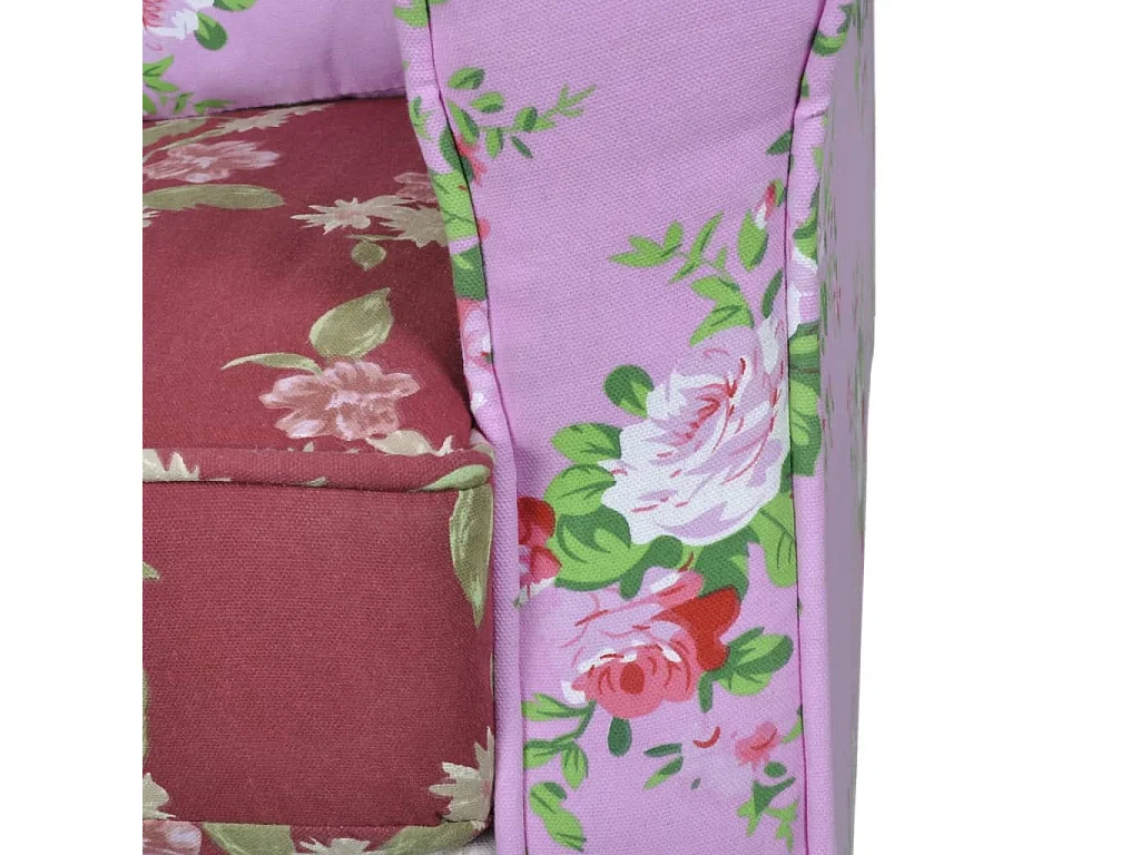 Fauteuil met patchwork ontwerp stof