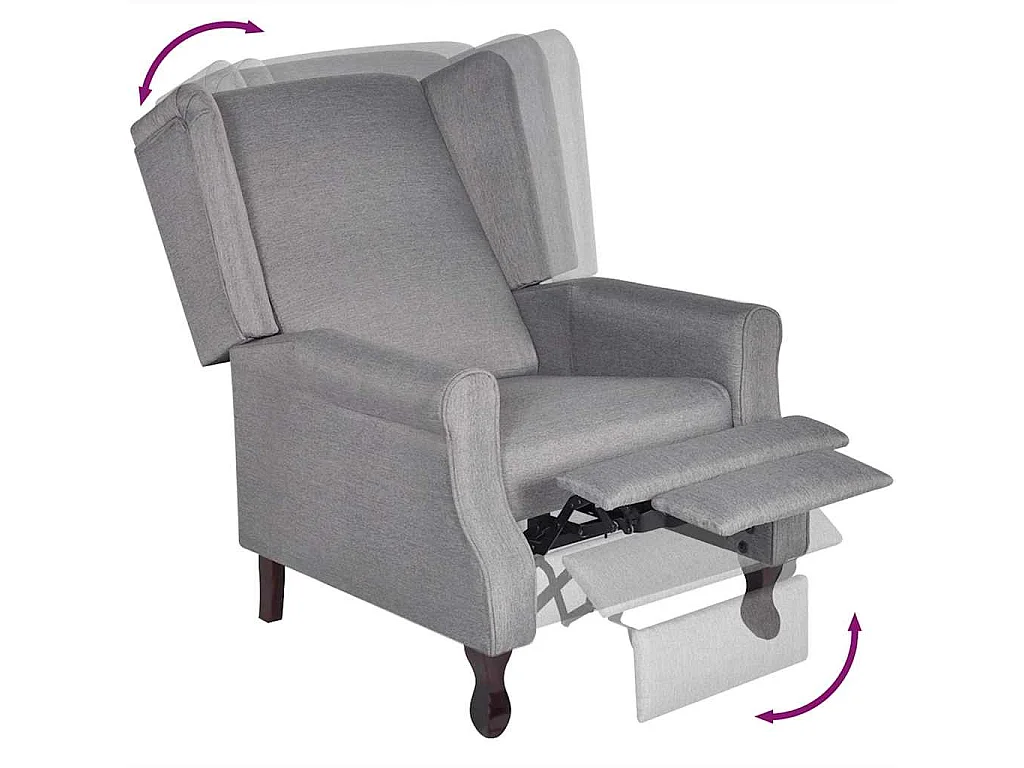 Poltrona em tecido cinzento