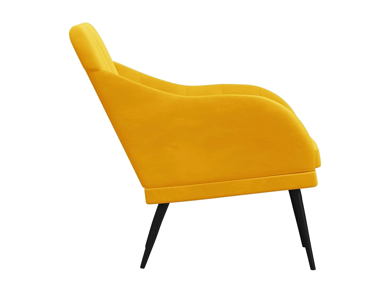 Fauteuil Jaune 63x76x80 cm Velours