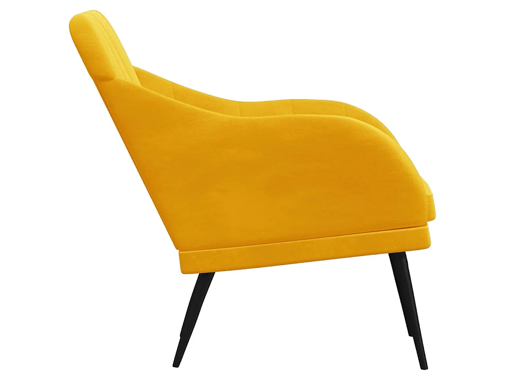 Sessel Gelb 63x76x80 cm Samt