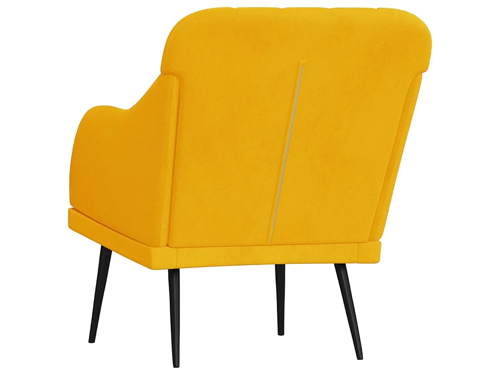 Sessel Gelb 63x76x80 cm Samt