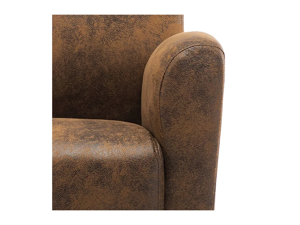 Sillón marrón 70x69x72 cm piel sintética