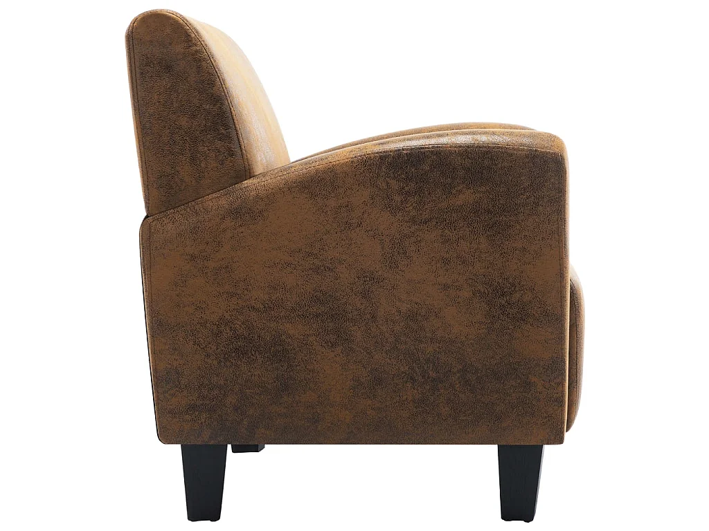 Sillón marrón 70x69x72 cm piel sintética