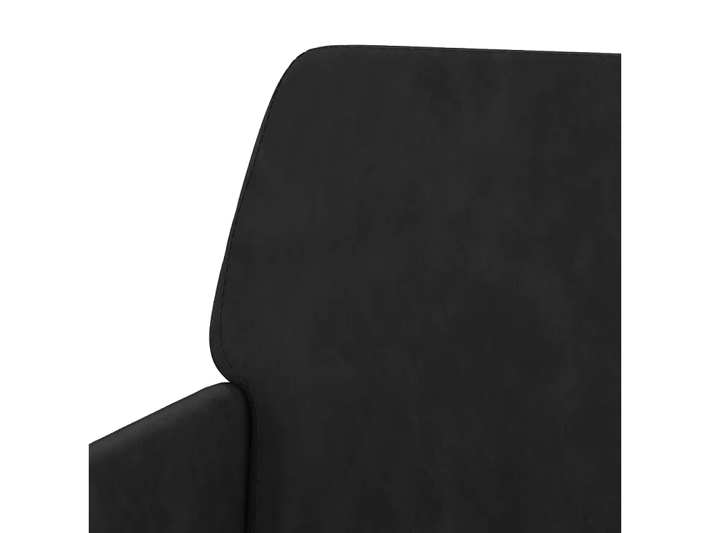 Poltrona Nera 62x79x79 cm Velluto