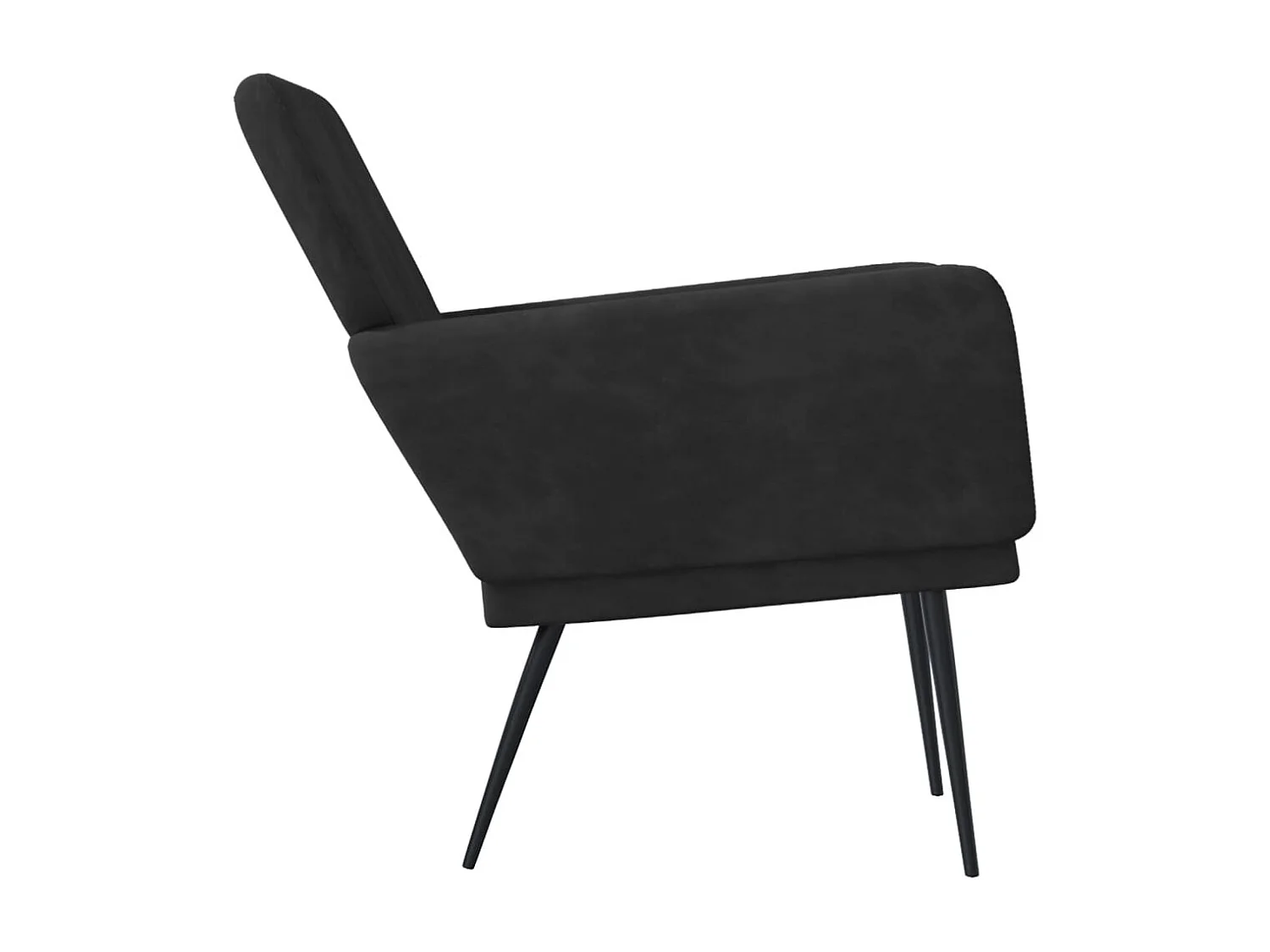 Fauteuil Noir 62x79x79 cm Velours