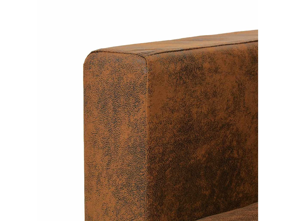 Poltrona Marrone 82x73x82 cm Similpelle Scamosciata