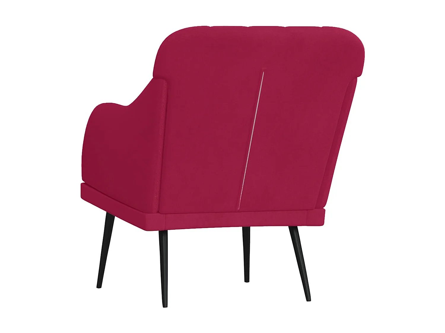 Fauteuil Rouge bordeaux 63x76x80 cm Velours