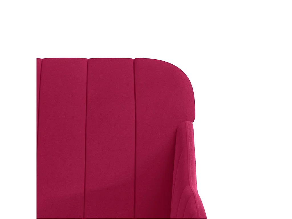 Fauteuil Rouge bordeaux 63x76x80 cm Velours