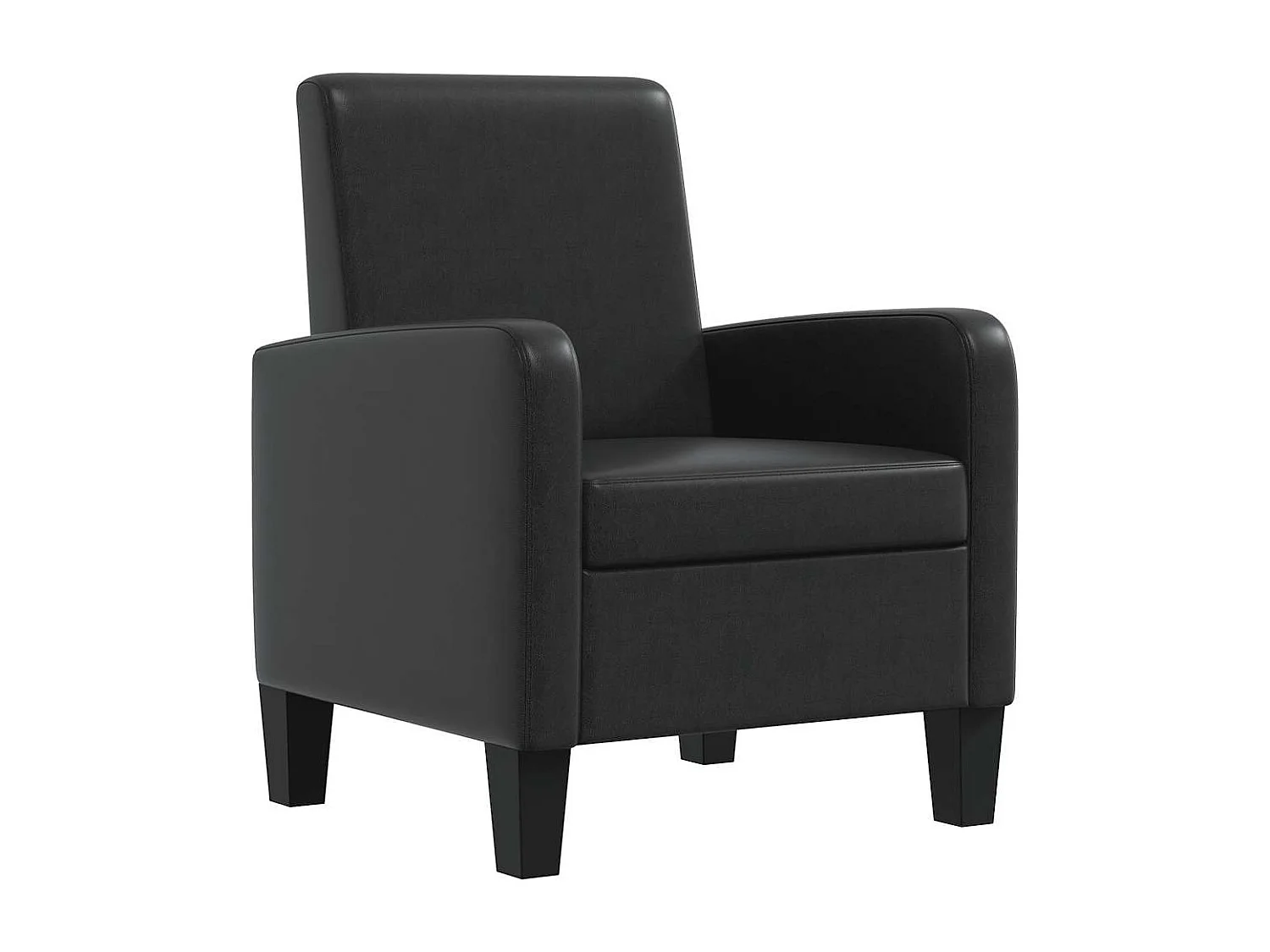 Sessel Schwarz Kunstleder