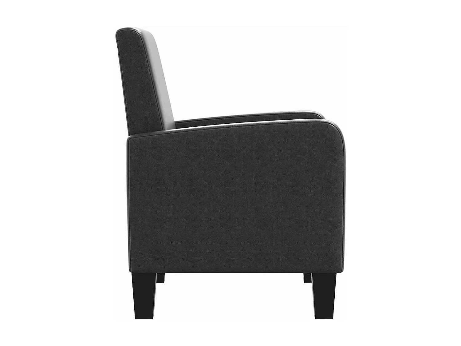 Sessel Schwarz Kunstleder