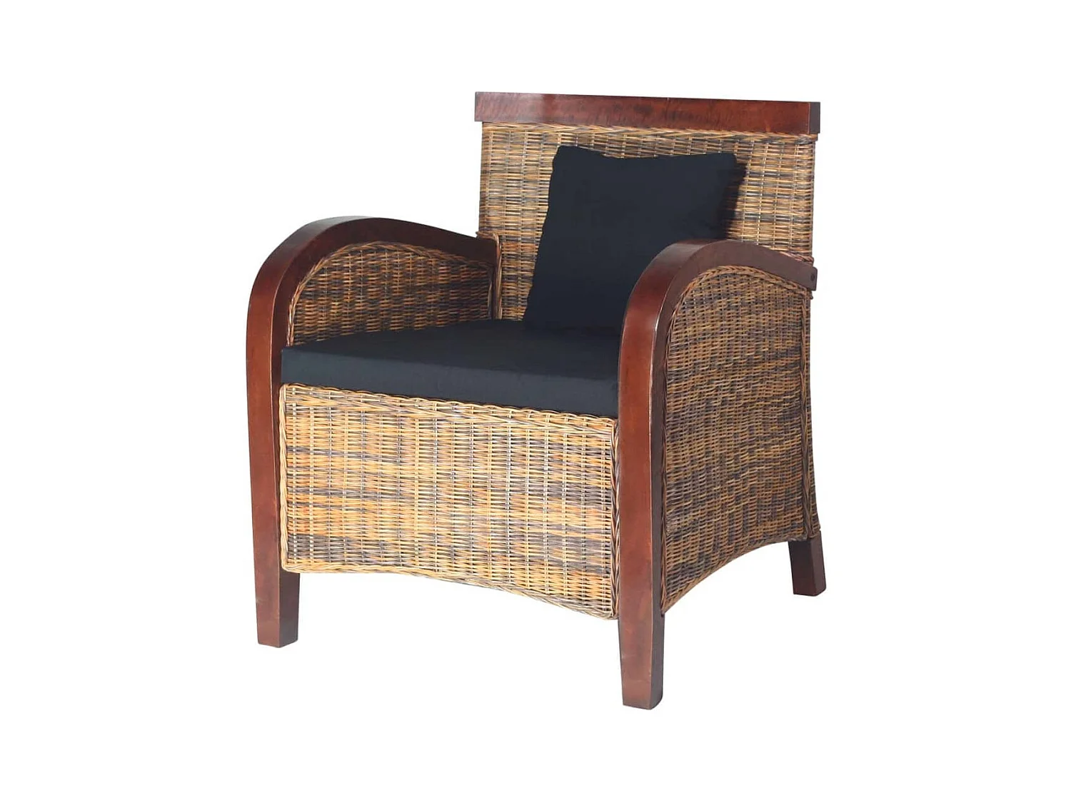 Sillón de ratán tejido a mano