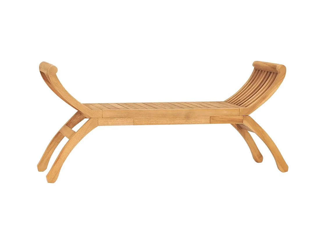 Gartenbank 126 cm Massivholz Teak