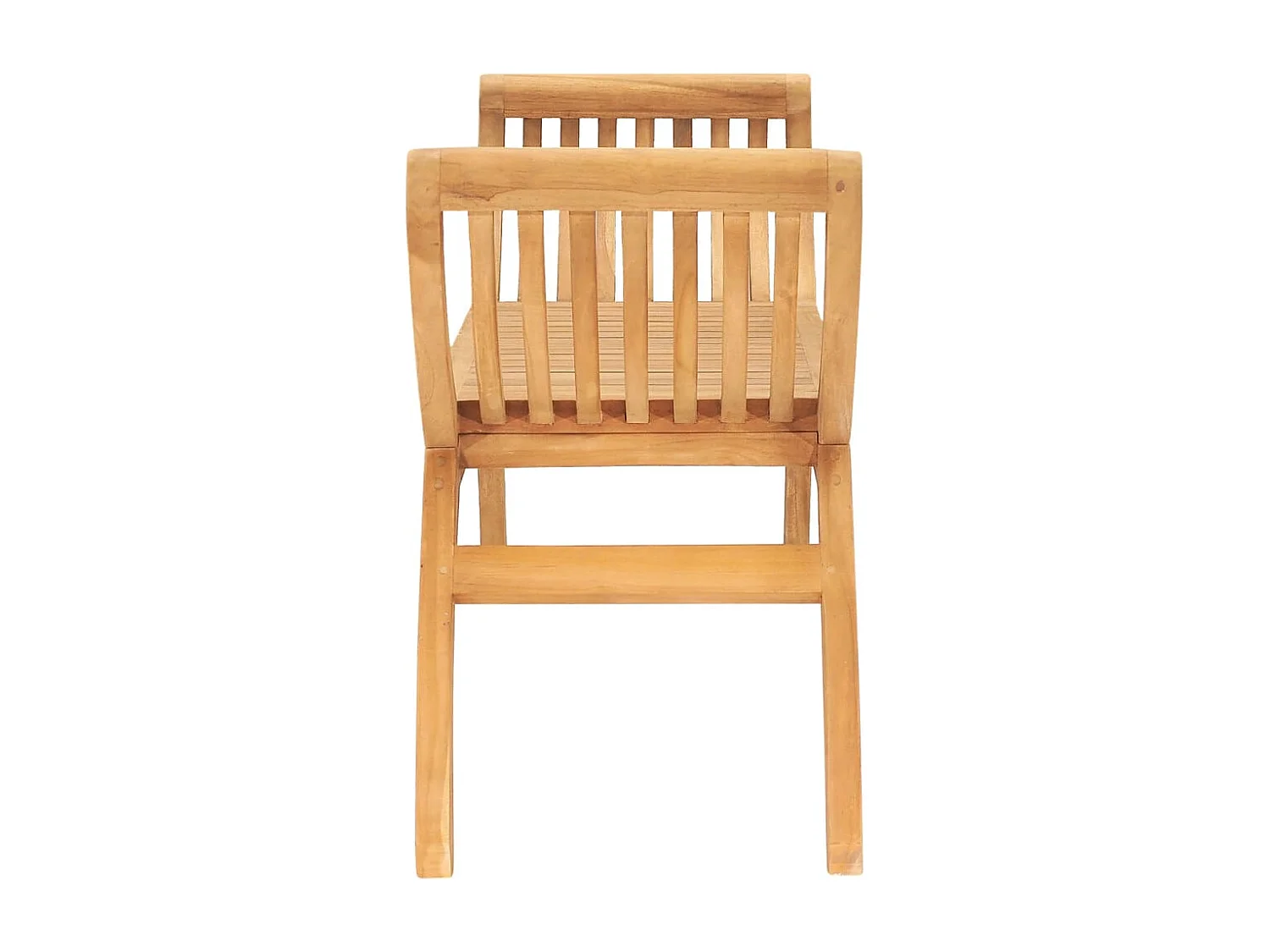 Gartenbank 126 cm Massivholz Teak