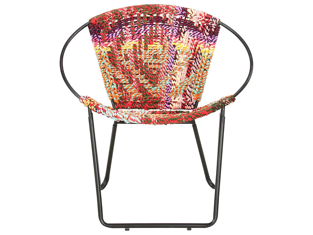 Chaise ronde Chindi Multicolore Tissu