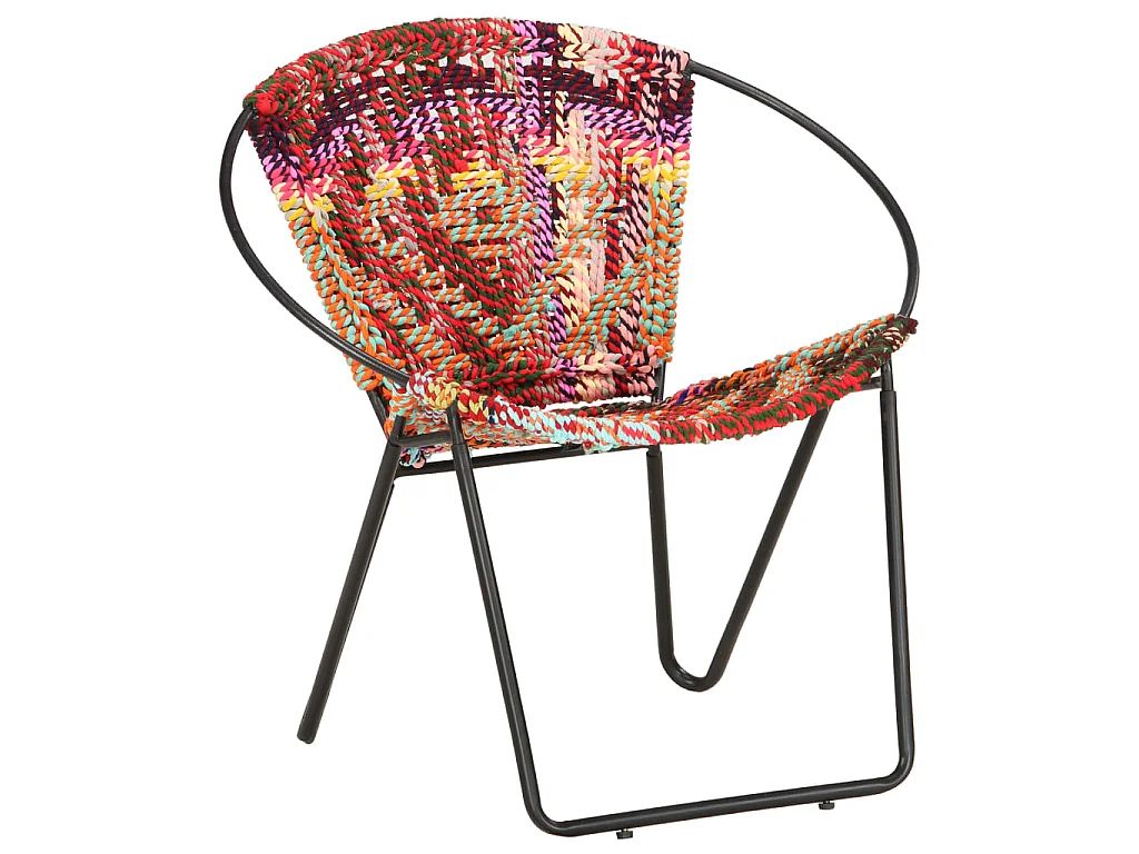 Chaise ronde Chindi Multicolore Tissu
