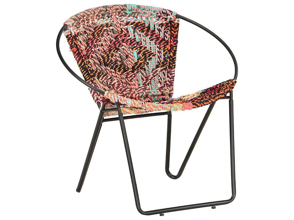 Chaise ronde Chindi Multicolore Tissu