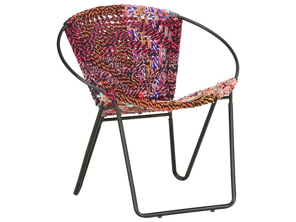 Chaise ronde Chindi Multicolore Tissu