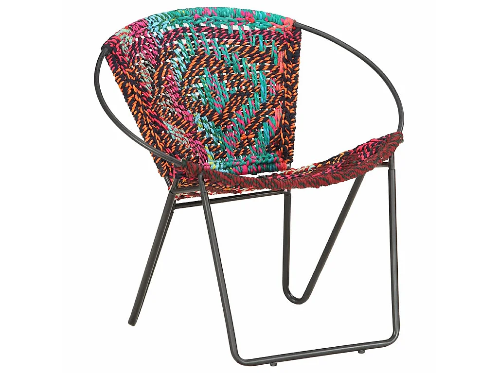 Chaise ronde Chindi Multicolore Tissu