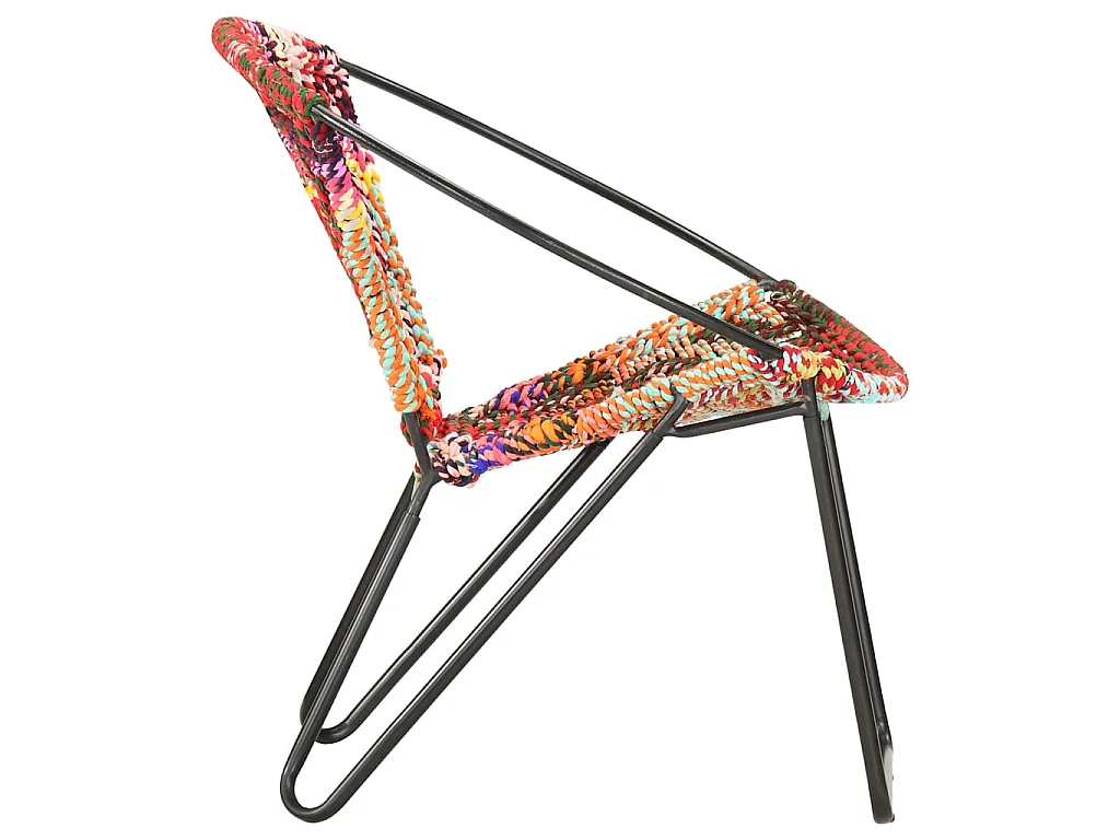 Chaise ronde Chindi Multicolore Tissu