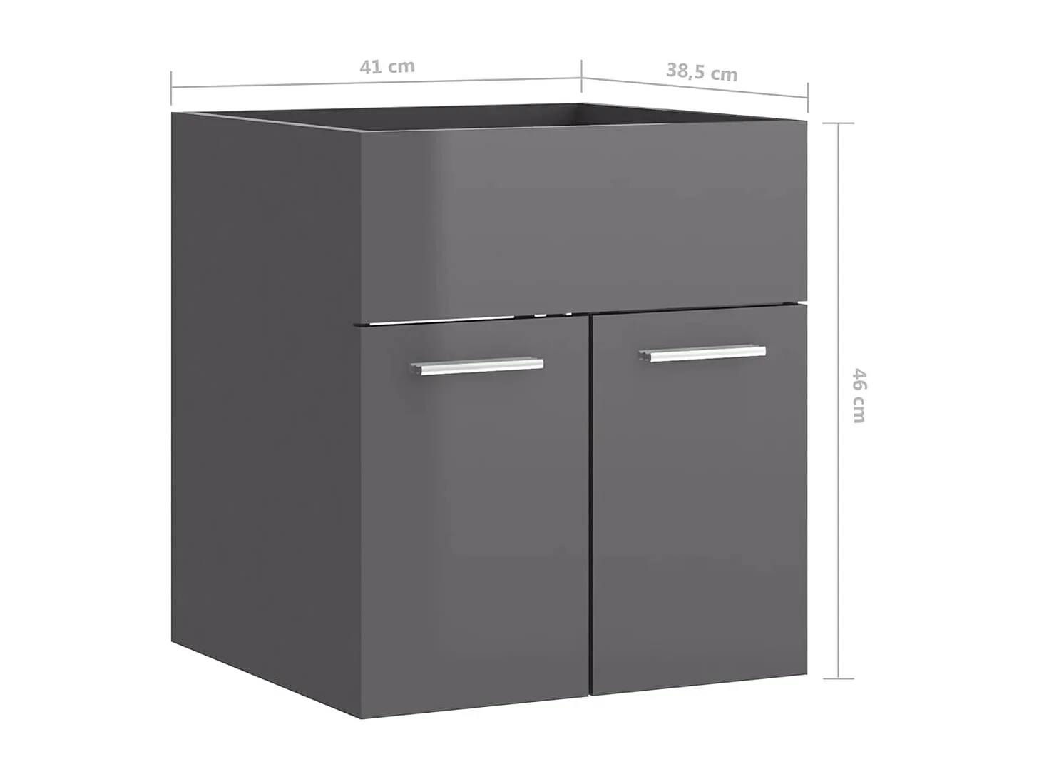 Armário lavatório + lavatório embutido derivados madeira