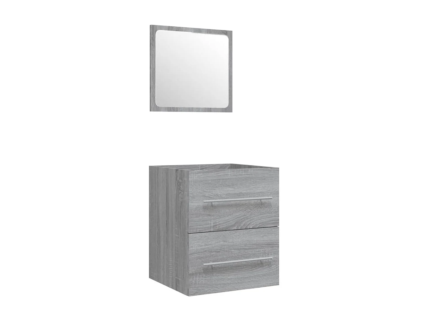 Meuble lavabo avec bassin intégré Sonoma gris Bois d'ingénierie