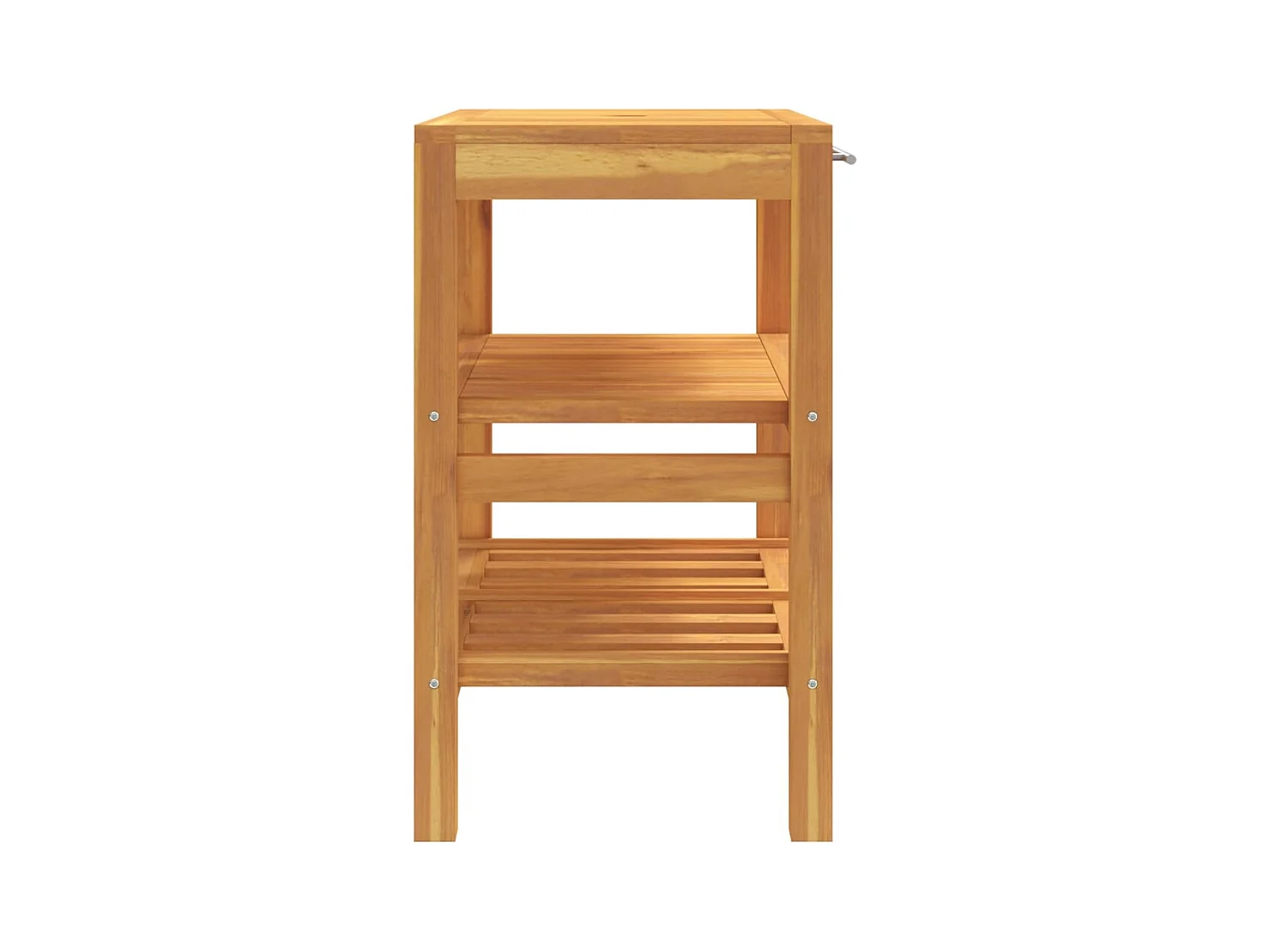 Armoire de salle de bain avec 2 étagères 74x45x75cm bois massif