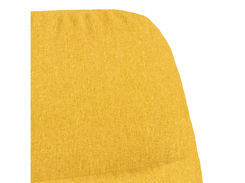 Chaise à bascule avec repose-pied Jaune moutarde Tissu