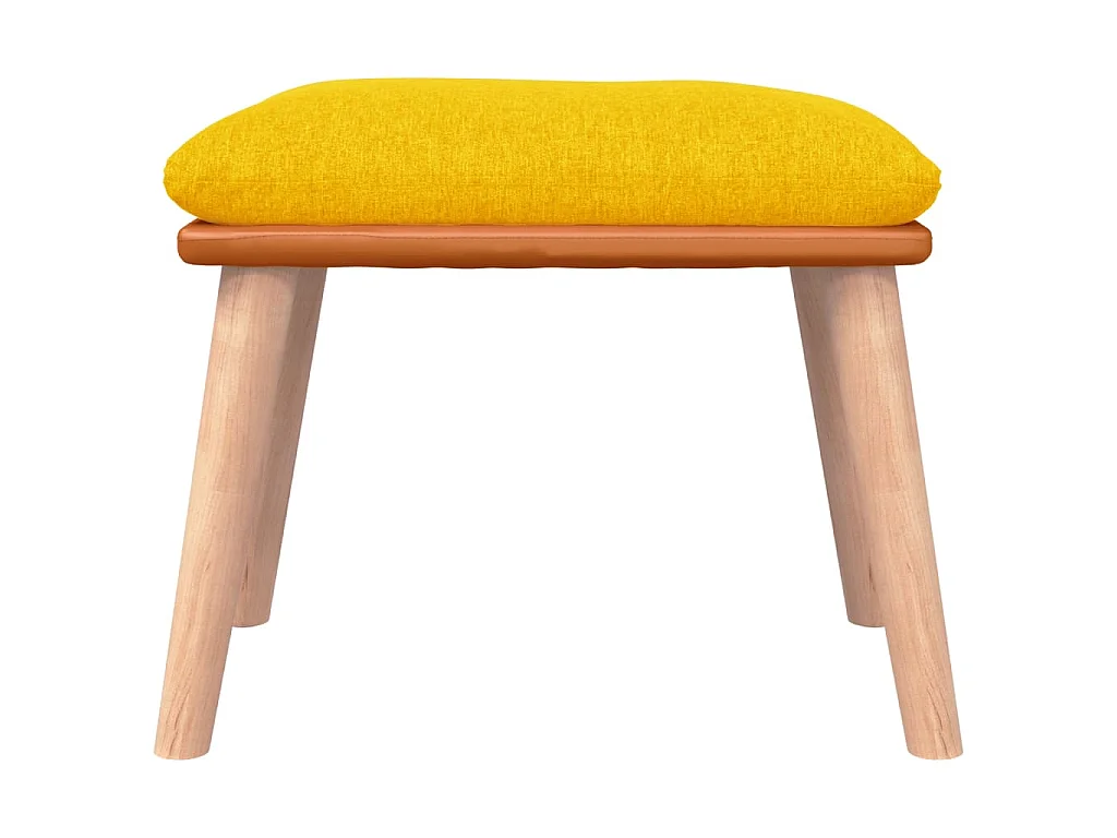 Chaise à bascule avec repose-pied Jaune moutarde Tissu