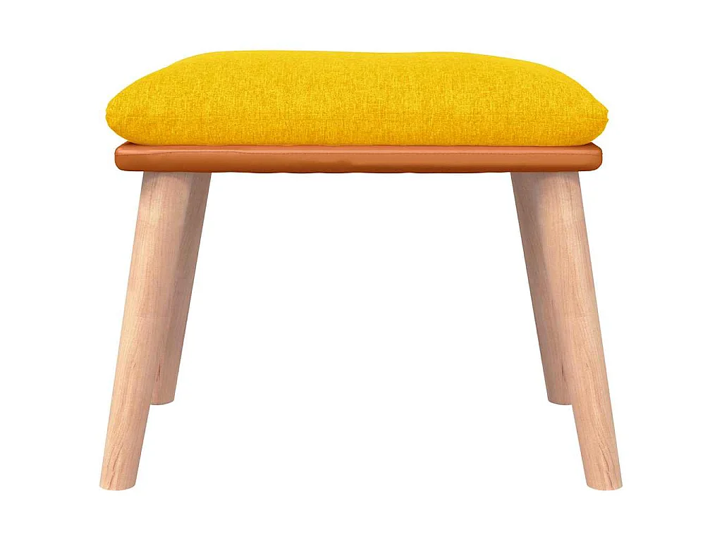 Chaise à bascule avec repose-pied Jaune moutarde Tissu