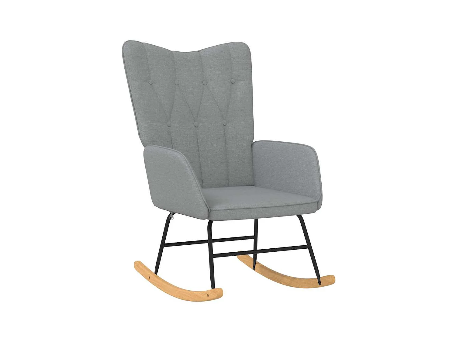 Chaise à bascule Gris clair Tissu