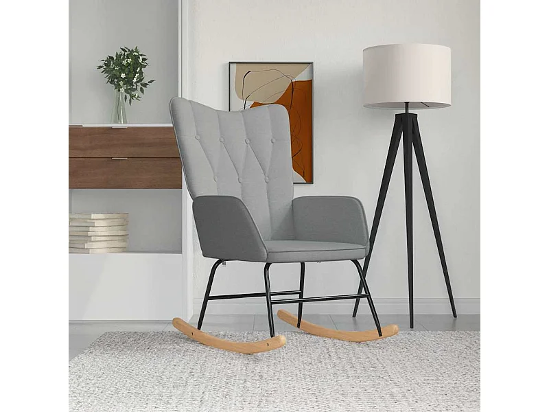 Chaise à bascule Gris clair Tissu