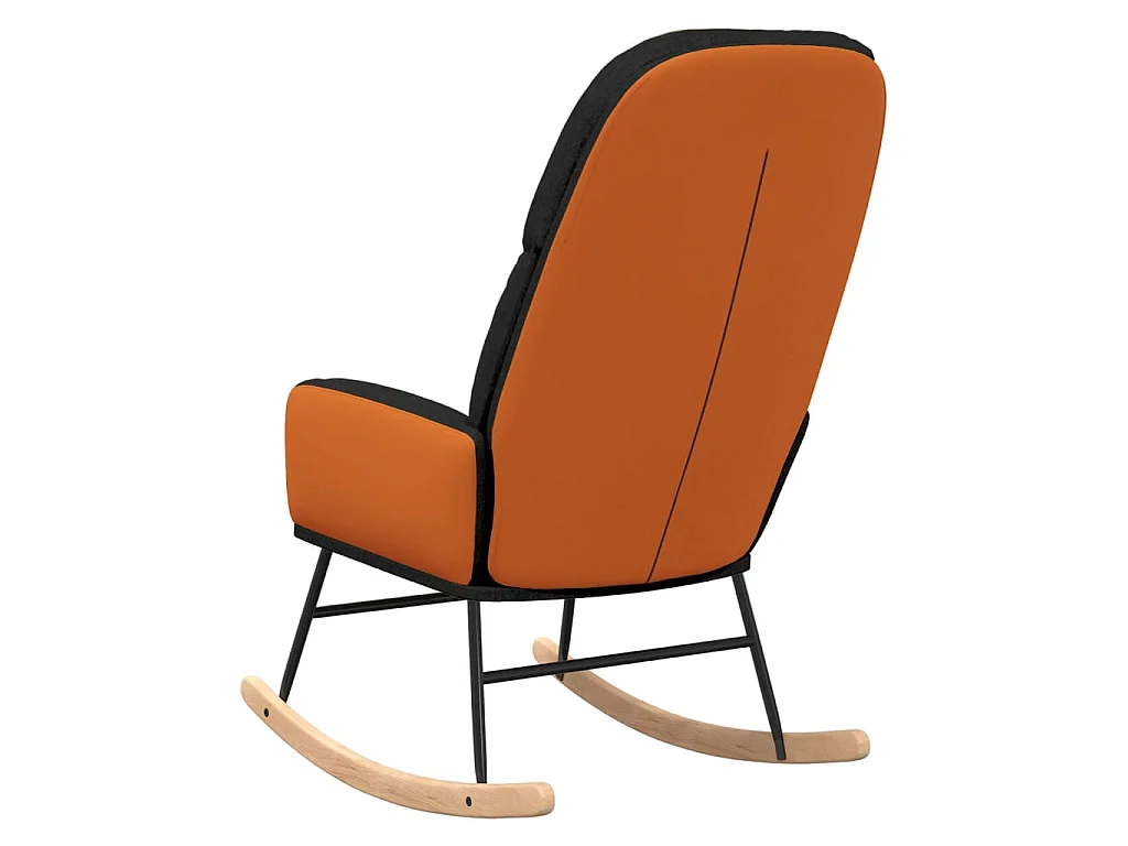 Silla mecedora de tela negra