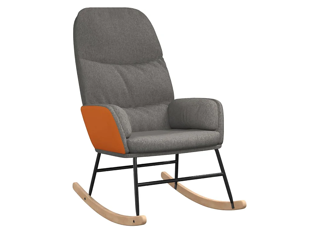 Chaise à bascule Gris clair Tissu