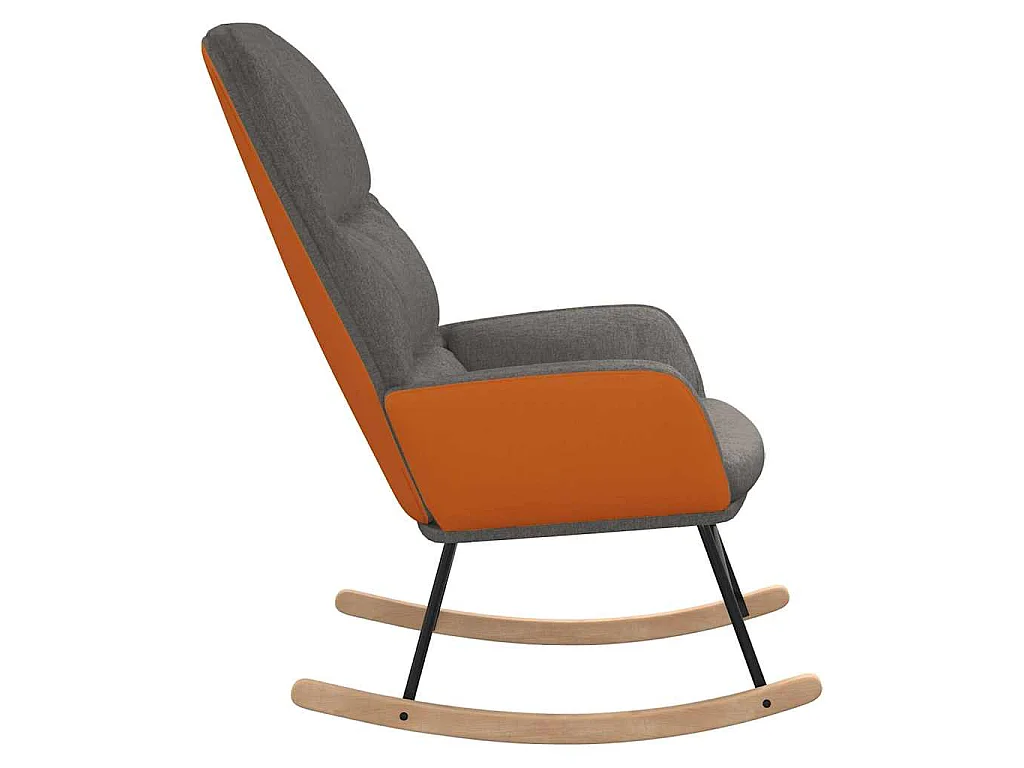 Chaise à bascule Gris clair Tissu