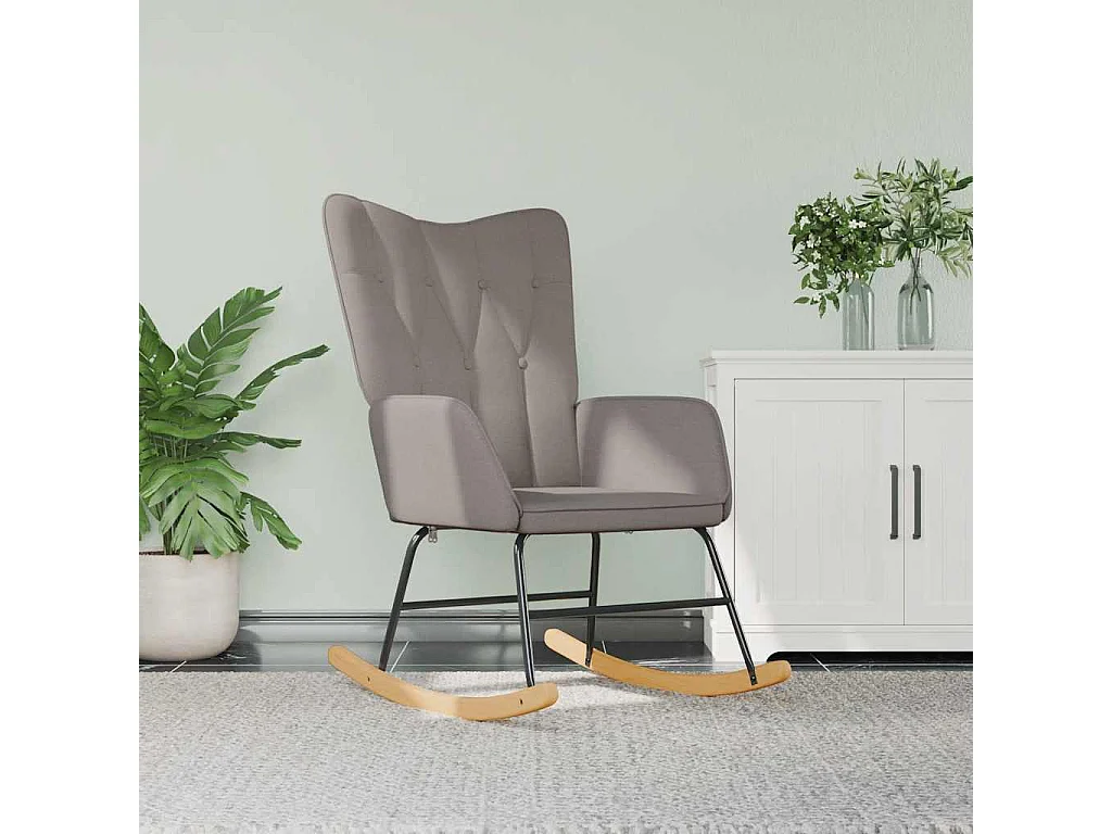 Chaise à bascule Taupe Tissu