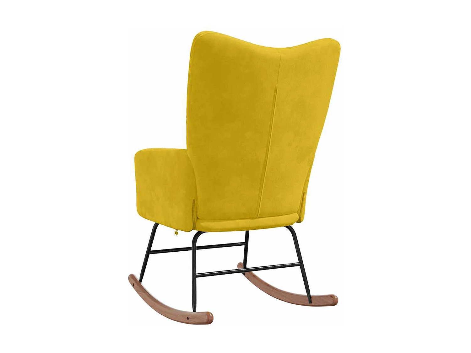 Chaise à bascule Jaune moutarde Velours