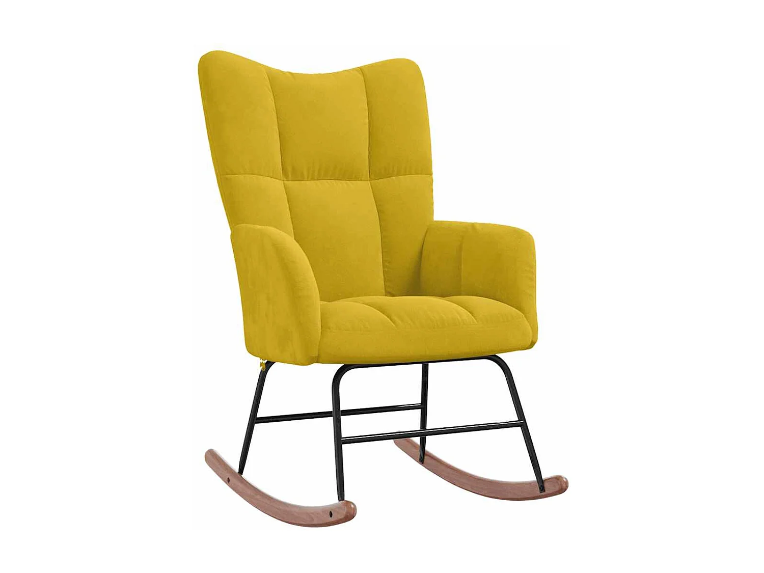 Chaise à bascule Jaune moutarde Velours