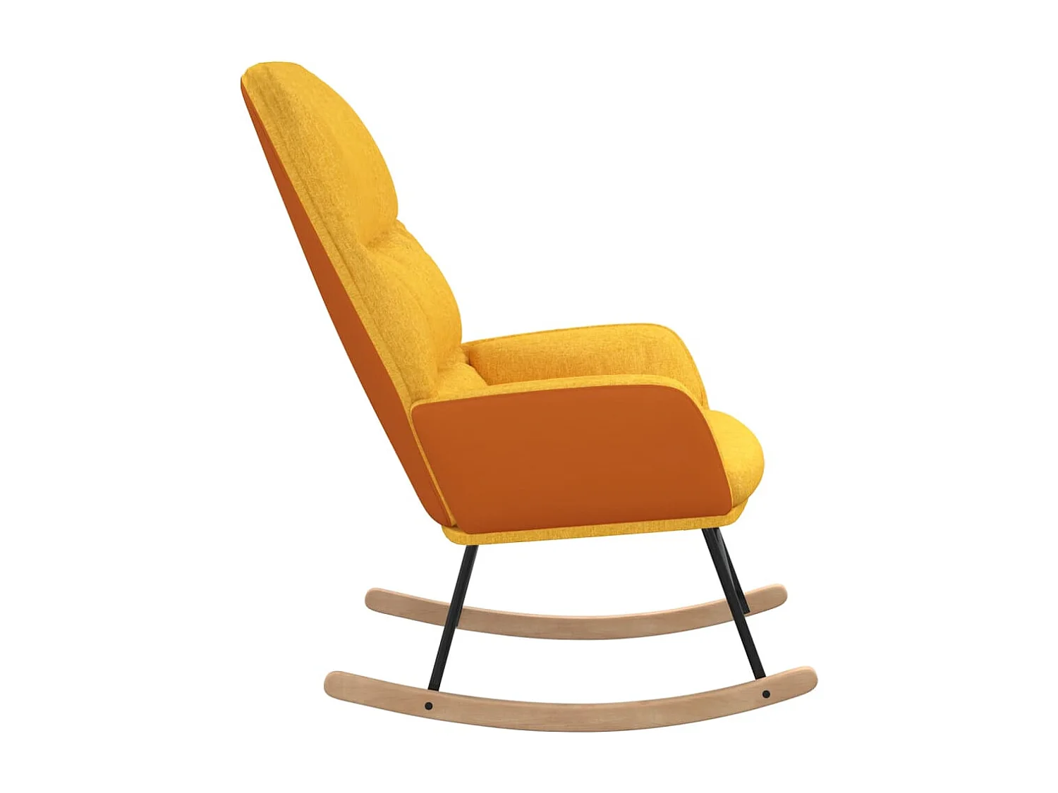 Chaise à bascule Jaune moutarde Tissu