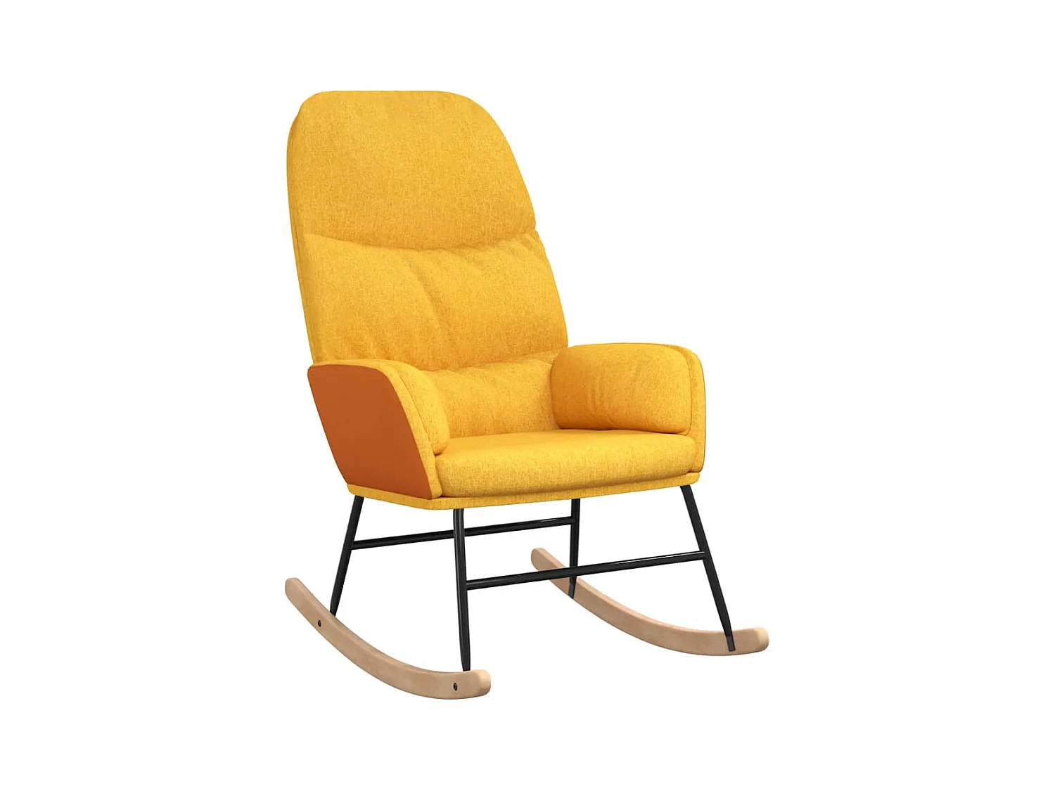 Schaukelstuhl Senfgelb Stoff