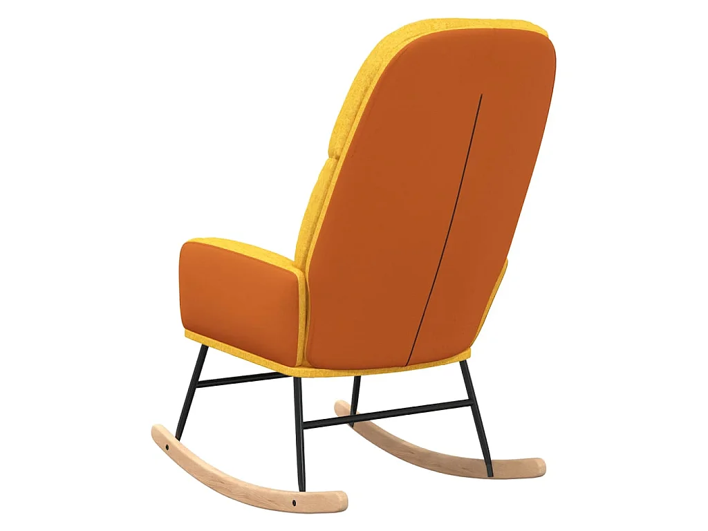 Schommelstoel stof mosterdgeel