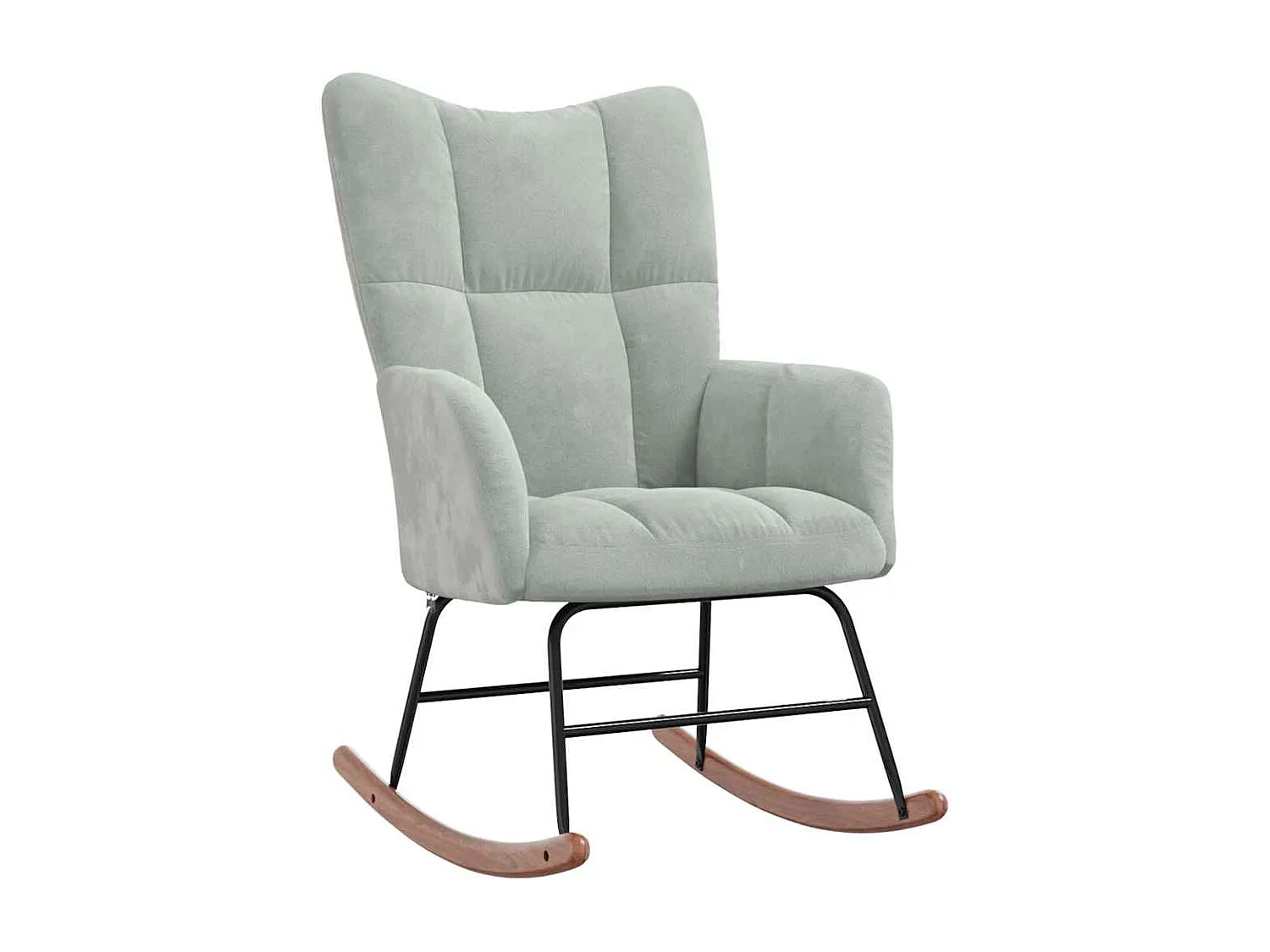 Chaise à bascule Gris clair Velours