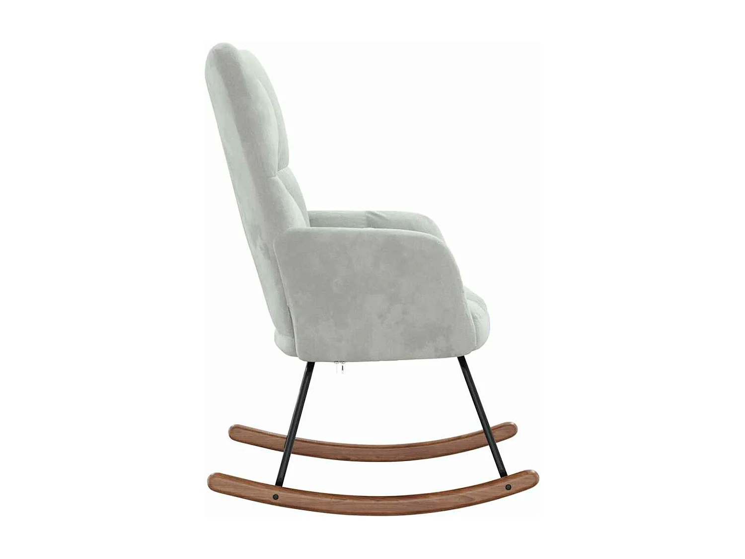 Chaise à bascule Gris clair Velours